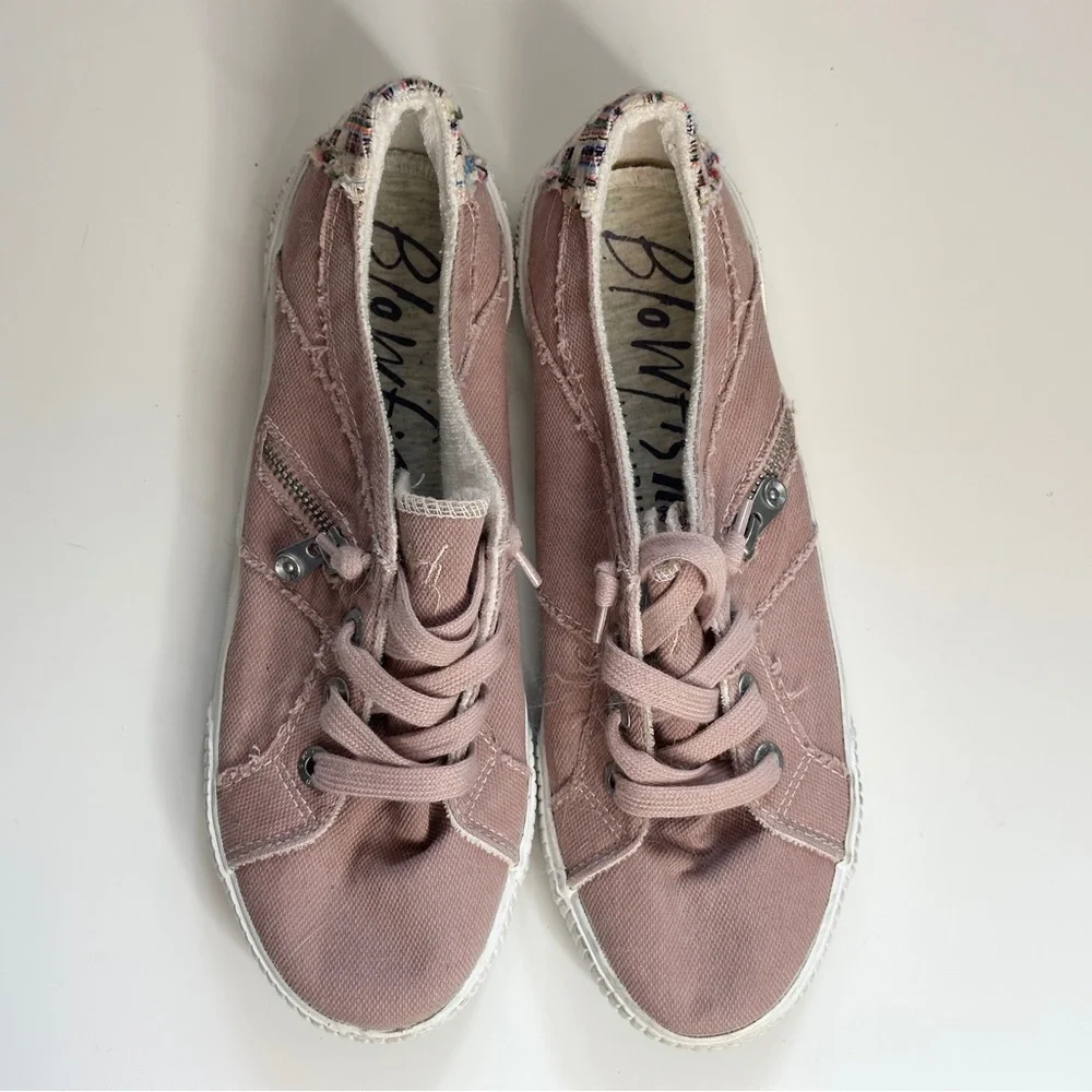 Blowfish Malibu Pink Multicolor Patchwork Canvas Sneakers - Picture 4 of 10